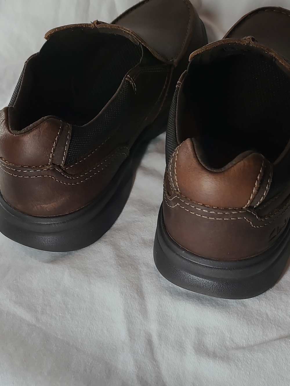 Clarks Extreme Comfort Bradley Free, Tan Slip on Size 10-1/2W Slip-On Loafer - Picture 10 of 16